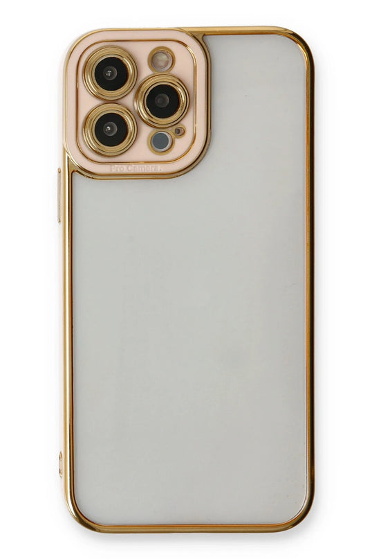 iPhone 13 Pro Max Liva Lens Silikon Kılıf - Pudra 2