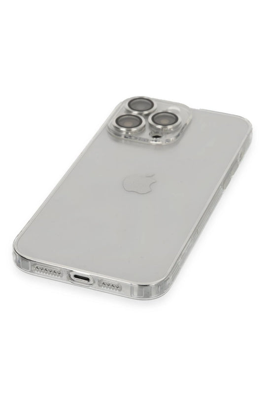 iPhone 13 Pro Max Luko Lens Silikon Kılıf - Gümüş 4