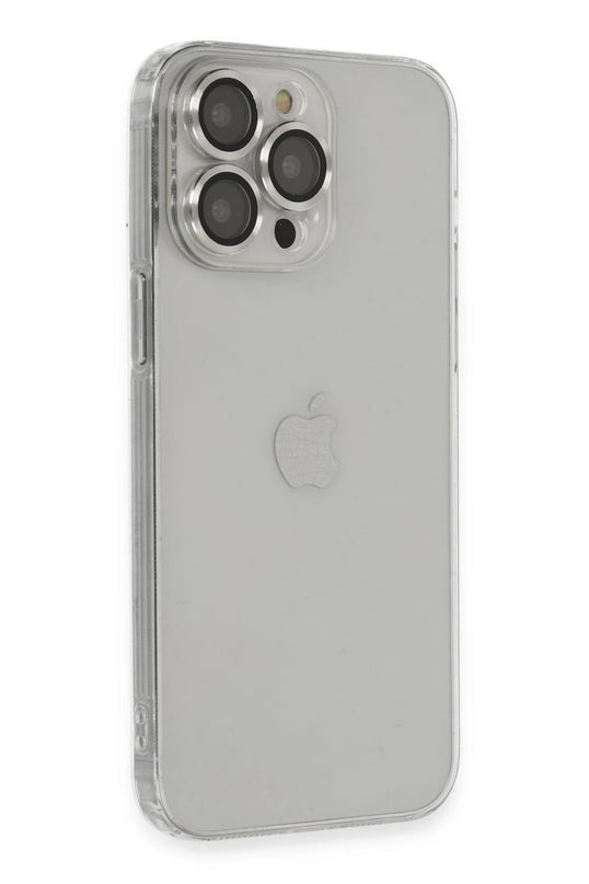 iPhone 13 Pro Max Luko Lens Silikon Kılıf - Gümüş 2