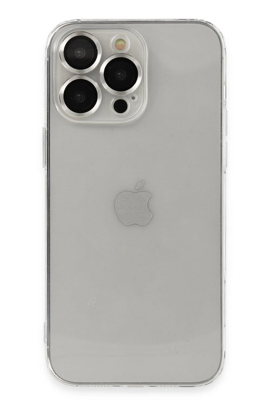 iPhone 13 Pro Max Luko Lens Silikon Kılıf - Gümüş