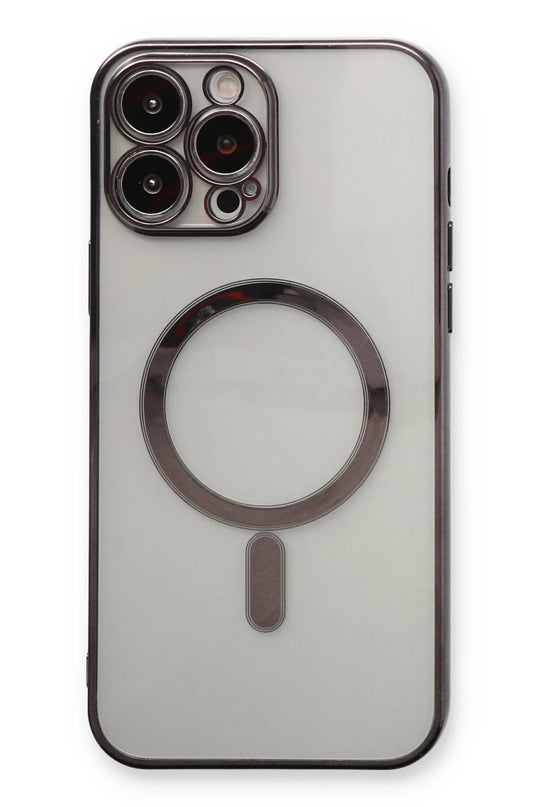 iPhone 13 Pro Max Magneticsafe Lazer Silikon Kılıf - Siyah 2