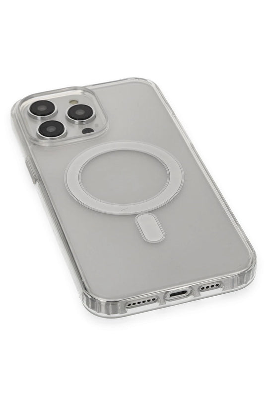 iPhone 13 Pro Max Matte Şeffaf Magneticsafe Kılıf 4