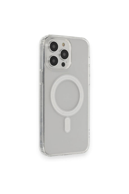 iPhone 13 Pro Max Matte Şeffaf Magneticsafe Kılıf