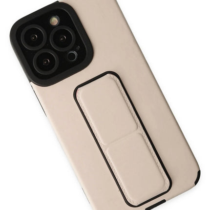 iPhone 13 Pro Max Mega Standlı Silikon Kılıf - Gold 2