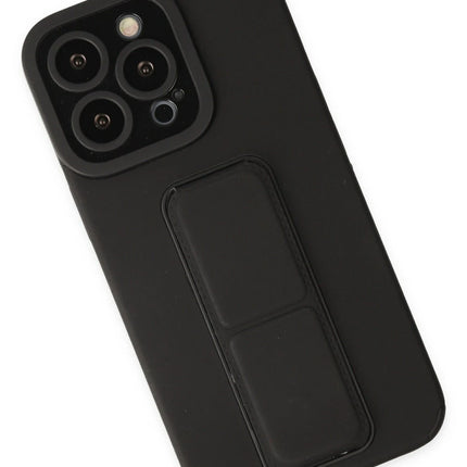 iPhone 13 Pro Max Mega Standlı Silikon Kılıf - Siyah 2