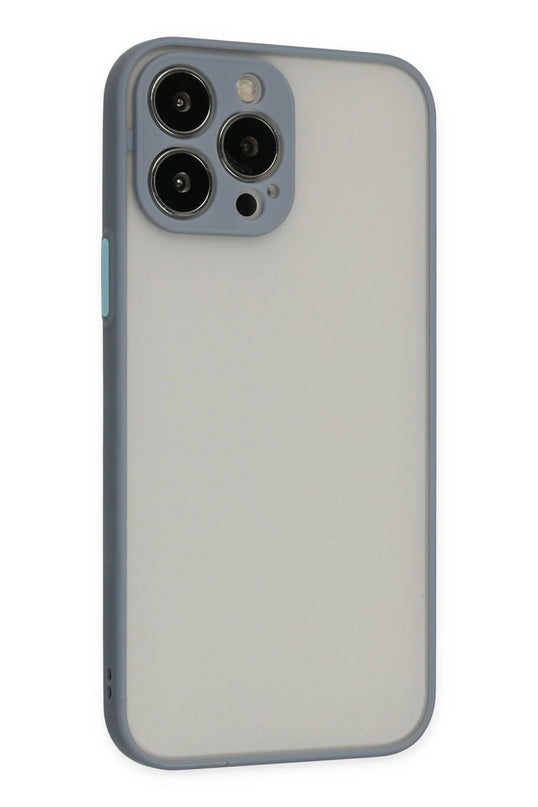iPhone 13 Pro Max Montreal Silikon Kapak Kılıf - Gri 2