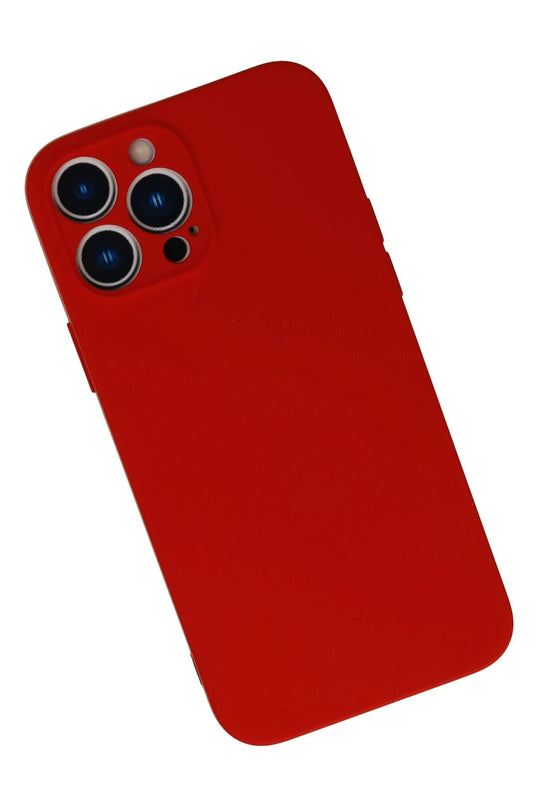 iPhone 13 Pro Max Nano içi Kadife Silikon Kılıf - Kırmızı 2