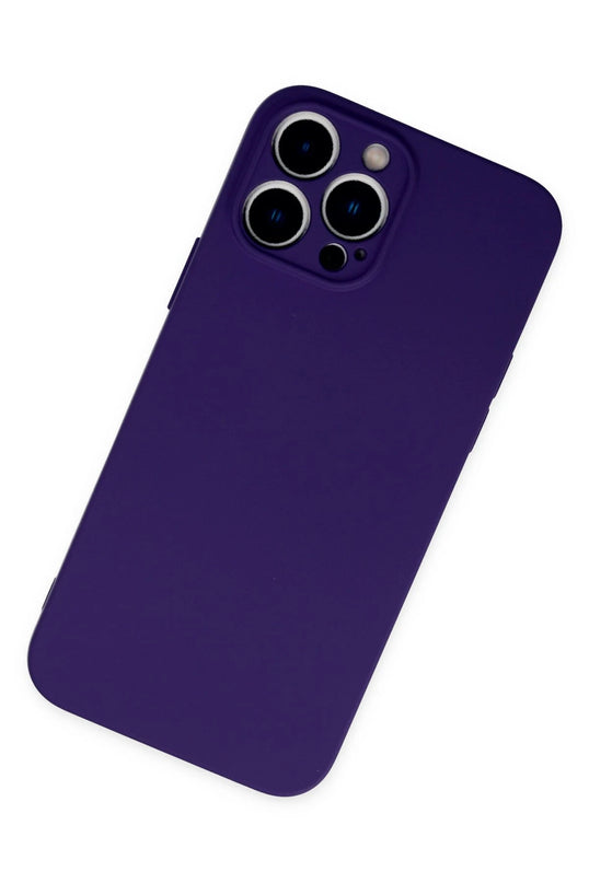 iPhone 13 Pro Max Nano içi Kadife Silikon Kılıf - Mor 2