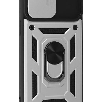 iPhone 13 Pro Max Pars Lens Yüzüklü Silikon Kılıf - Gümüş 2