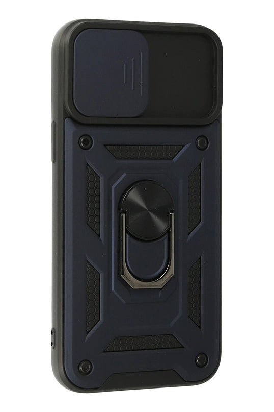 iPhone 13 Pro Max Pars Lens Yüzüklü Silikon Kılıf - Lacivert 2