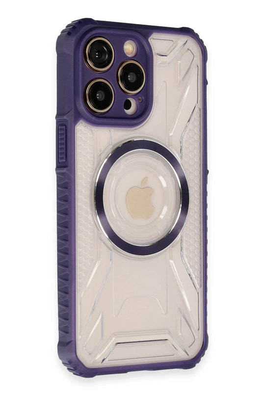 iPhone 13 Pro Max Prag Magneticsafe Kapak Kılıf - Derin Mor 2
