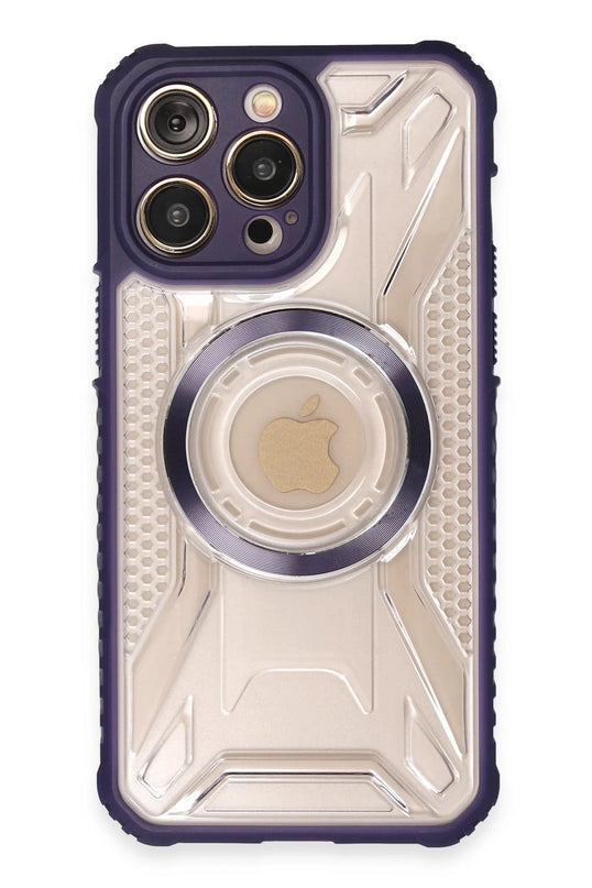 iPhone 13 Pro Max Prag Magneticsafe Kapak Kılıf - Derin Mor