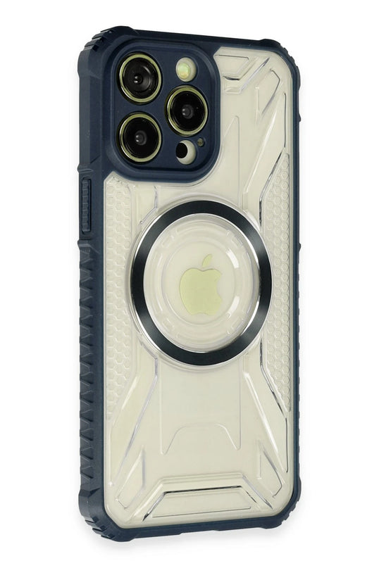 iPhone 13 Pro Max Prag Magneticsafe Kapak Kılıf - Lacivert 2