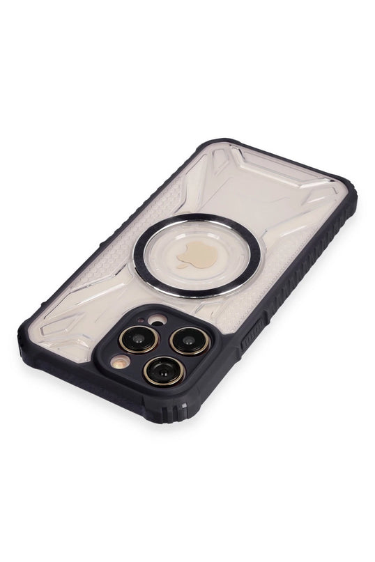 iPhone 13 Pro Max Prag Magneticsafe Kapak Kılıf - Siyah 3