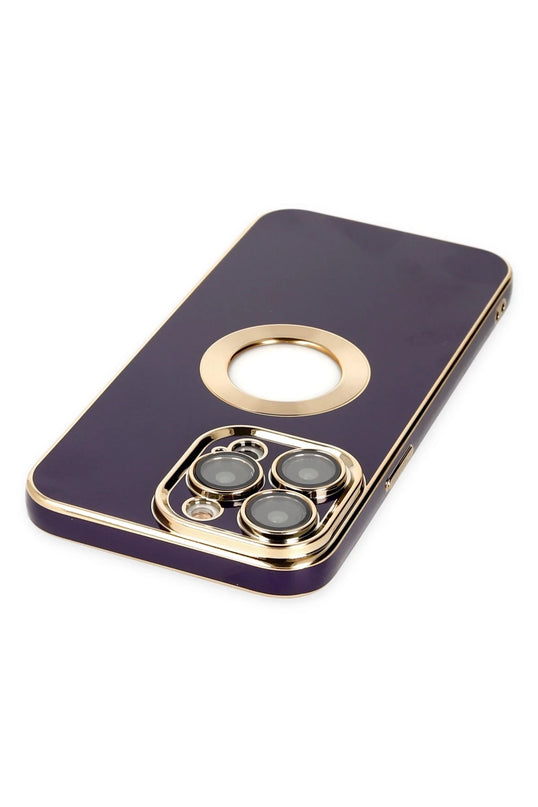iPhone 13 Pro Max Store Silikon Kılıf - Derin Mor 4