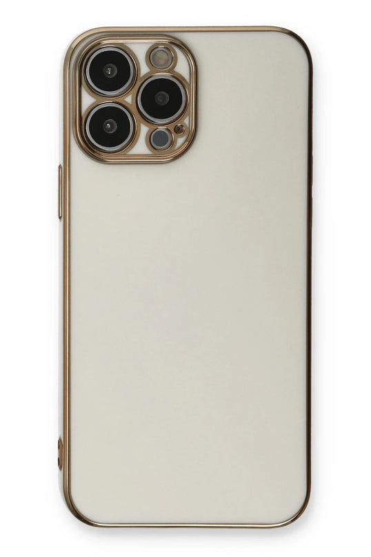 iPhone 13 Pro Max Volet Silikon Kılıf - Beyaz 2
