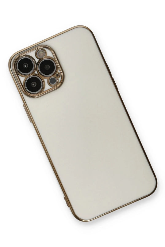 iPhone 13 Pro Max Volet Silikon Kılıf - Beyaz 3