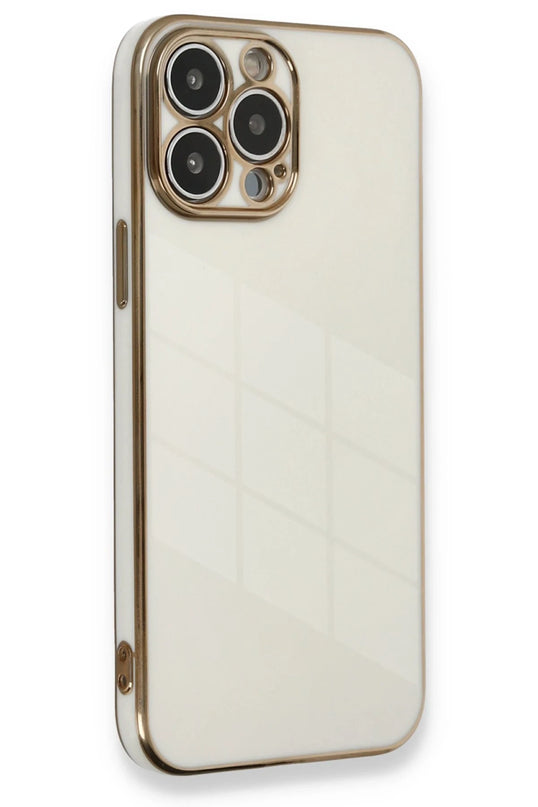 iPhone 13 Pro Max Volet Silikon Kılıf - Beyaz