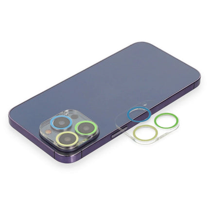 iPhone 13 Pro Max Renkli Kamera Lens Koruma Cam - Yeşil