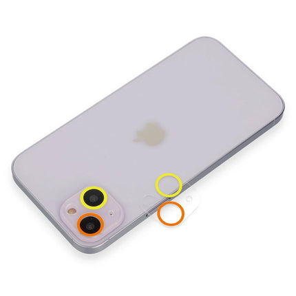 iPhone 13 Renkli Kamera Lens Koruma Cam - Sarı