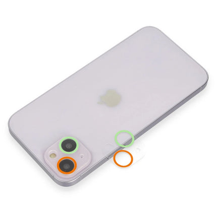 iPhone 13 Renkli Kamera Lens Koruma Cam - Turuncu