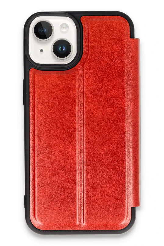 iPhone 14 Flip Cover Kılıf - Kırmızı