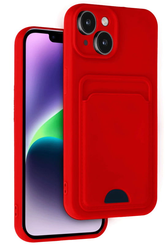 iPhone 14 Kelvin Kartvizitli Silikon Kılıf - Kırmızı