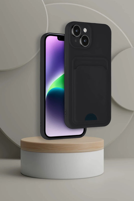 iPhone 14 Kelvin Kartvizitli Silikon Kılıf - Koyu Yeşil 2