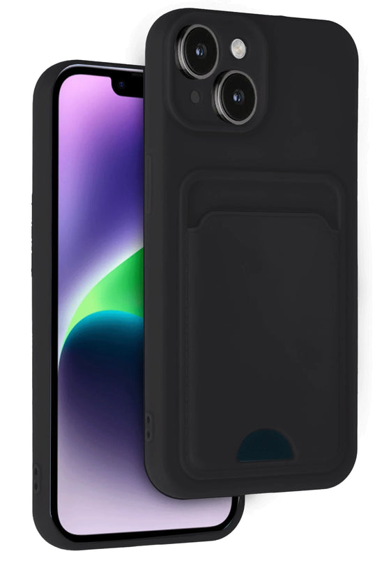iPhone 14 Kelvin Kartvizitli Silikon Kılıf - Siyah