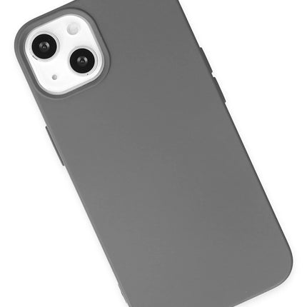 iPhone 14 Nano içi Kadife Silikon Kılıf - Gri 3