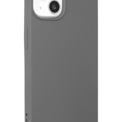 iPhone 14 Nano içi Kadife Silikon Kılıf - Gri 2
