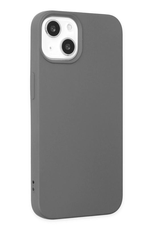 iPhone 14 Nano içi Kadife Silikon Kılıf - Gri 2