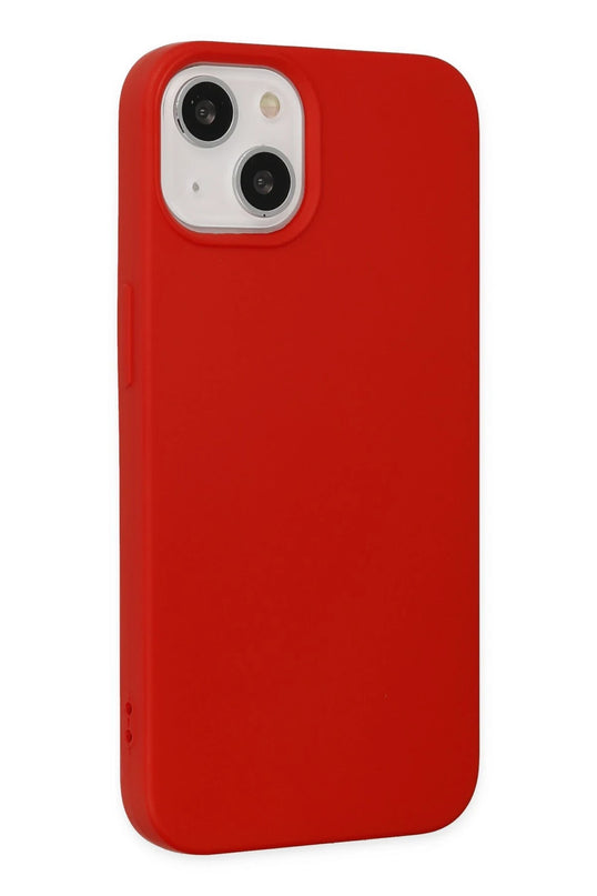 iPhone 14 Nano içi Kadife Silikon Kılıf - Kırmızı 2