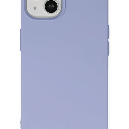 iPhone 14 Nano içi Kadife Silikon Kılıf - Lila
