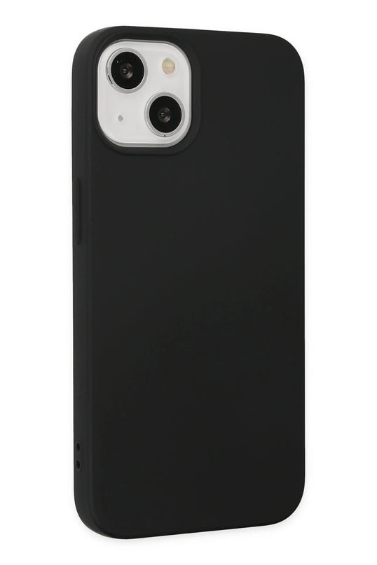 iPhone 14 Nano içi Kadife Silikon Kılıf - Siyah 2