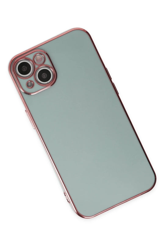 iPhone 14 Volet Silikon Kılıf - Açık Yeşil 3