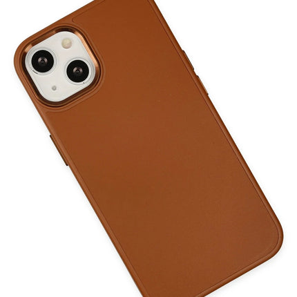 iPhone 14 Plus Asya Deri Silikon Kılıf - Kahverengi 3
