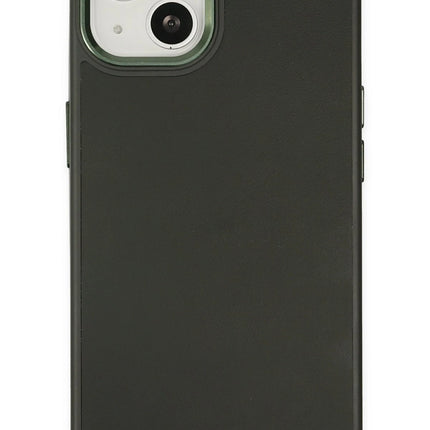 iPhone 14 Plus Asya Deri Silikon Kılıf - Koyu Yeşil