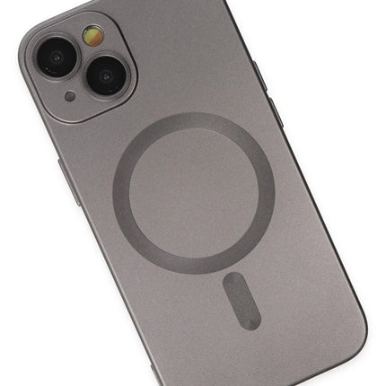 iPhone 14 Plus Moshi Lens Magneticsafe Silikon Kılıf - Füme 3