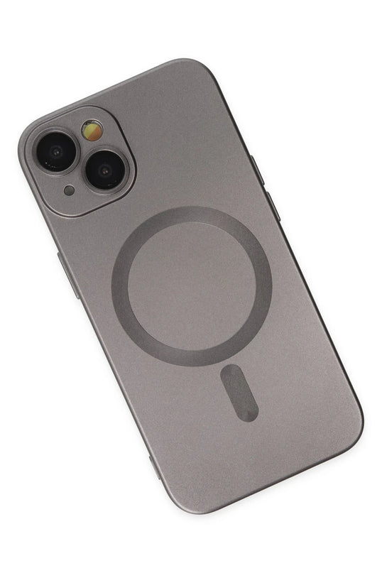 iPhone 14 Plus Moshi Lens Magneticsafe Silikon Kılıf - Füme 3