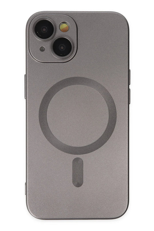 iPhone 14 Plus Moshi Lens Magneticsafe Silikon Kılıf - Füme