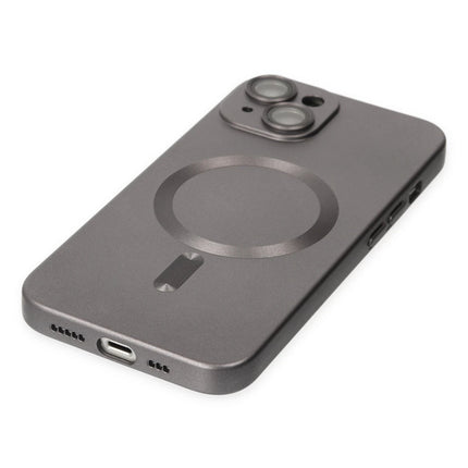 iPhone 14 Plus Moshi Lens Magneticsafe Silikon Kılıf - Füme 5