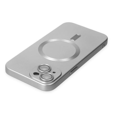 iPhone 14 Plus Moshi Lens Magneticsafe Silikon Kılıf - Gümüş 5