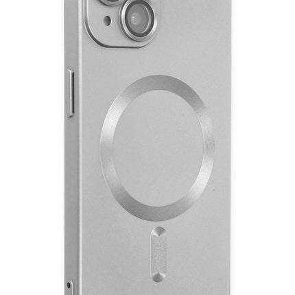 iPhone 14 Plus Moshi Lens Magneticsafe Silikon Kılıf - Gümüş 2