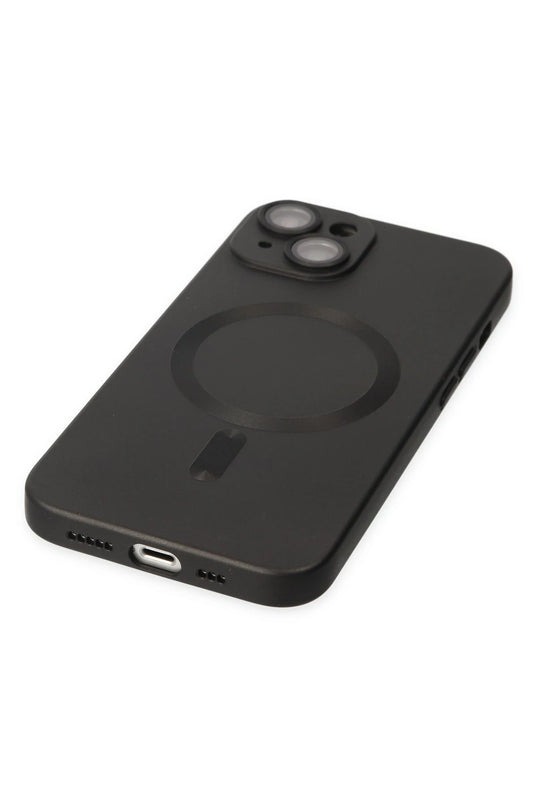 iPhone 14 Plus Moshi Lens Magneticsafe Silikon Kılıf - Siyah 4