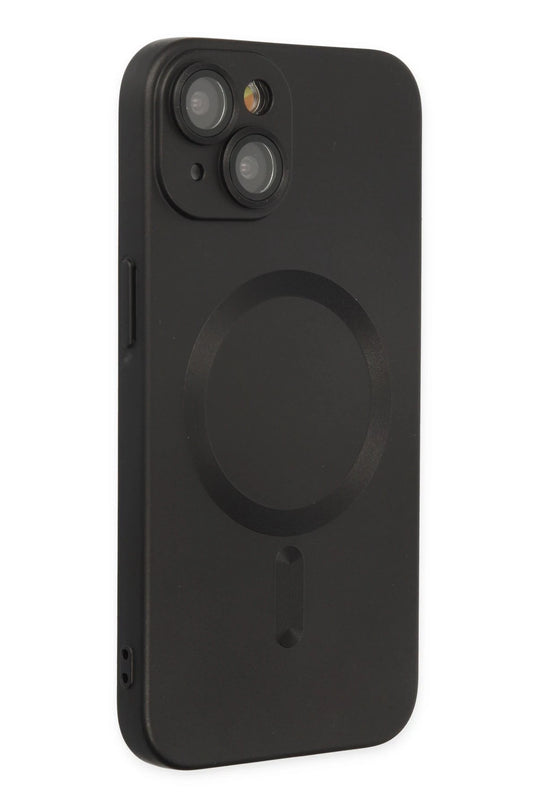 iPhone 14 Plus Moshi Lens Magneticsafe Silikon Kılıf - Siyah 2