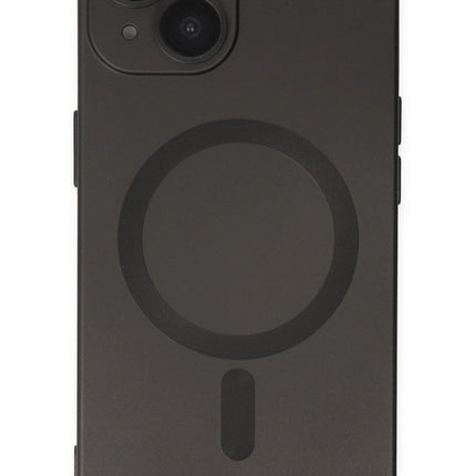 iPhone 14 Plus Moshi Lens Magneticsafe Silikon Kılıf - Siyah