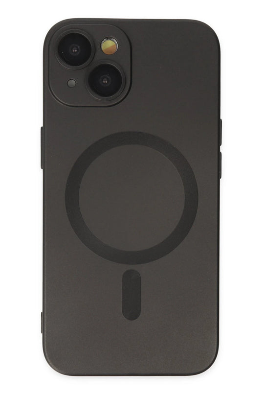 iPhone 14 Plus Moshi Lens Magneticsafe Silikon Kılıf - Siyah