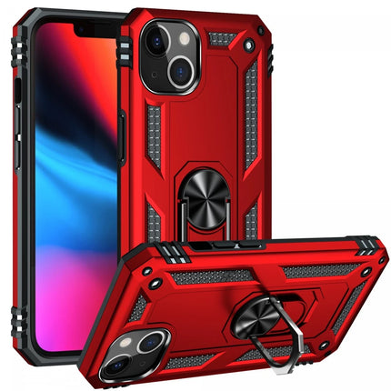 iPhone 14 Plus Sofya Yüzüklü Silikon Kapak Kılıf - Kırmızı 2
