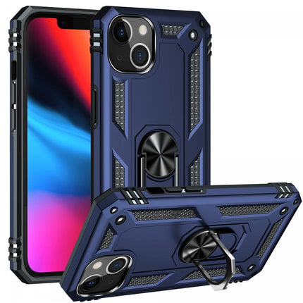iPhone 14 Plus Sofya Yüzüklü Silikon Kapak Kılıf - Lacivert 2